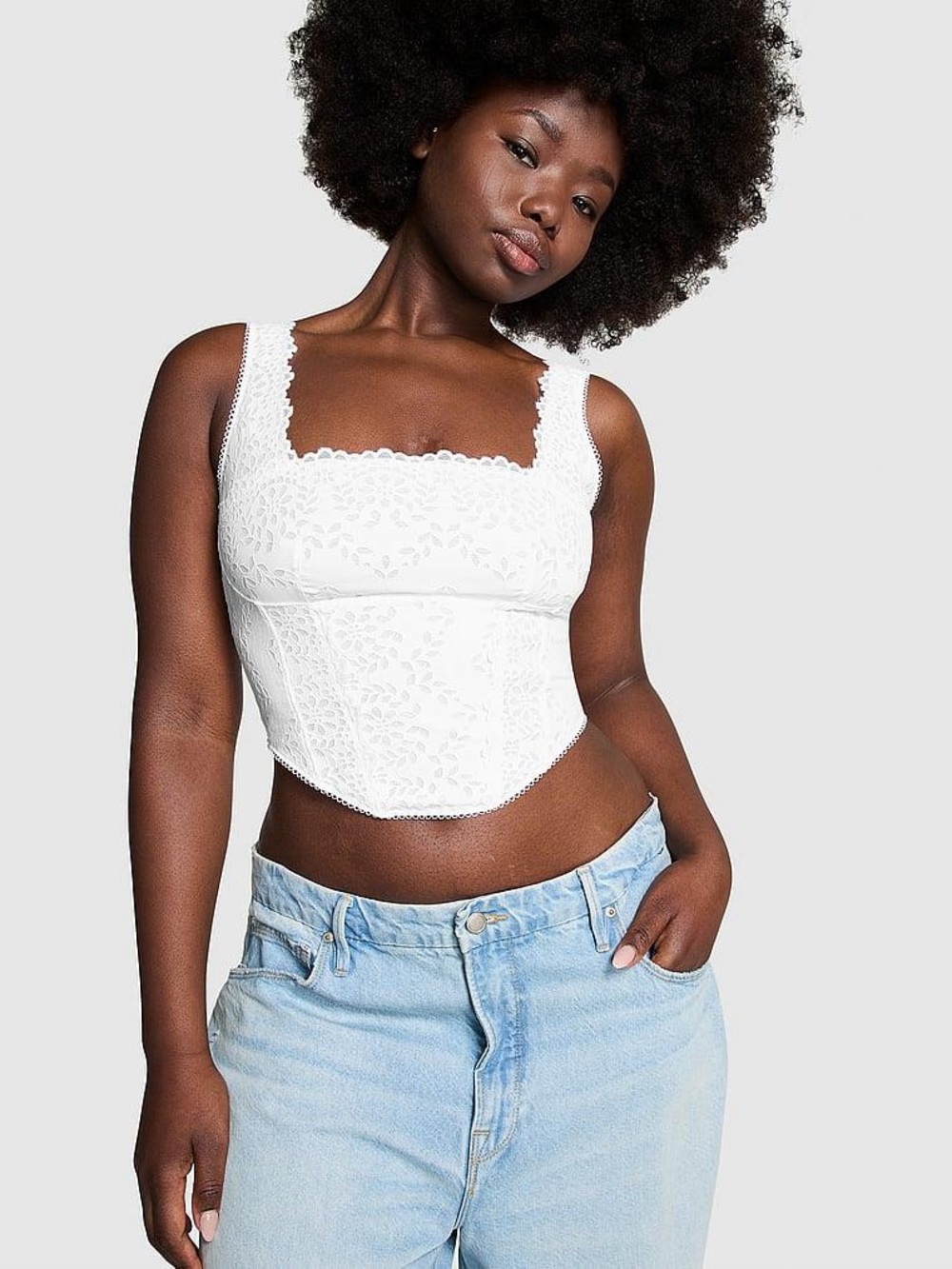 Victoria Secret PINK THE CINCHED CORSET TOP Bralette sz-XXL